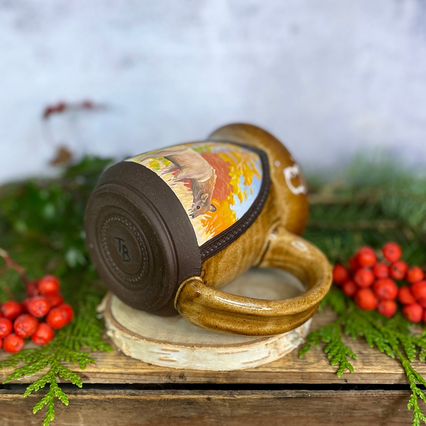 34. 17oz. Autumn Grazing Elk Mug