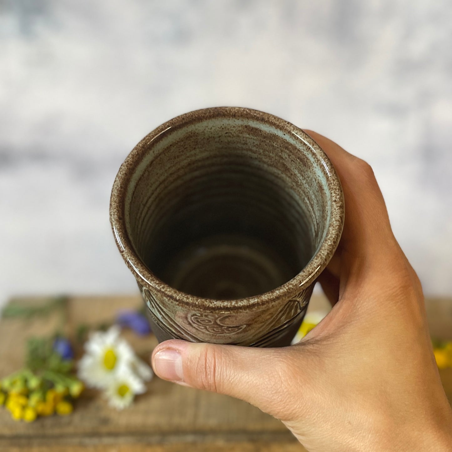 43. 15oz. Mountain Moon Shino Tumbler