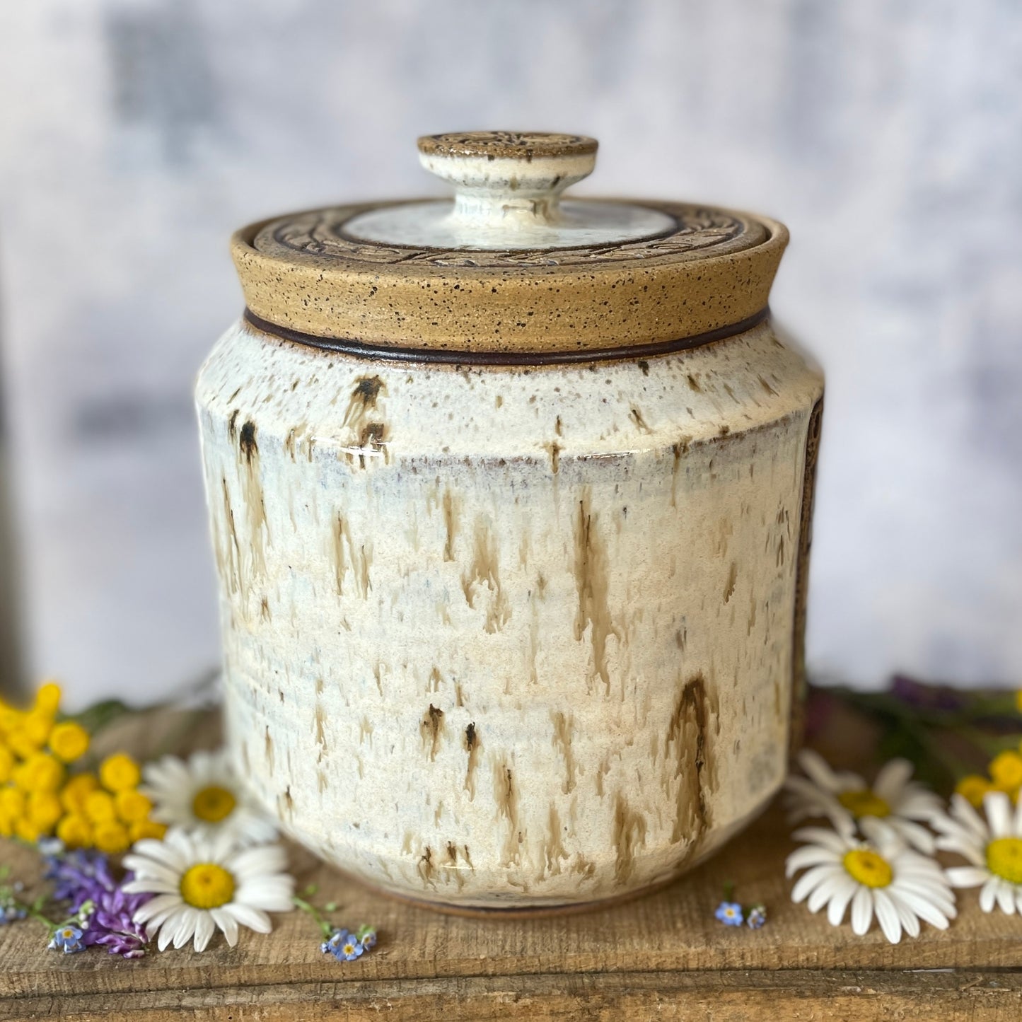 72. 60oz. Pika and Wildflower Jar with Scoop