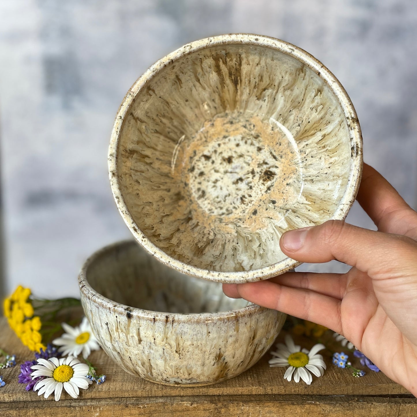 87. Set Of Two 2.5"x5.5" Classic Glazed Bowls