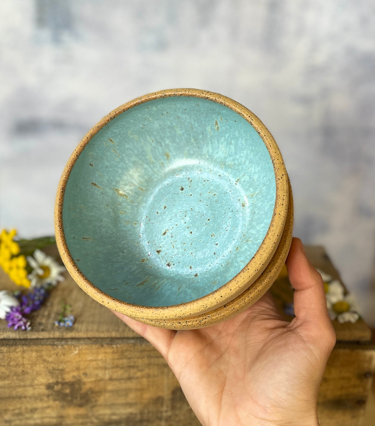 88. Set of Two 2.5x5.5 Classic Glazed Bowls