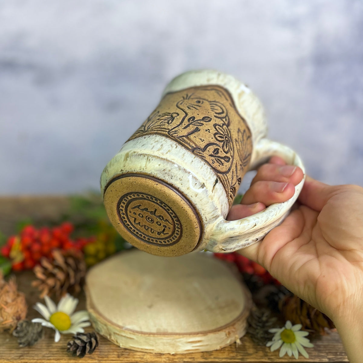 25. 16oz. Pika and Wildflower Mug