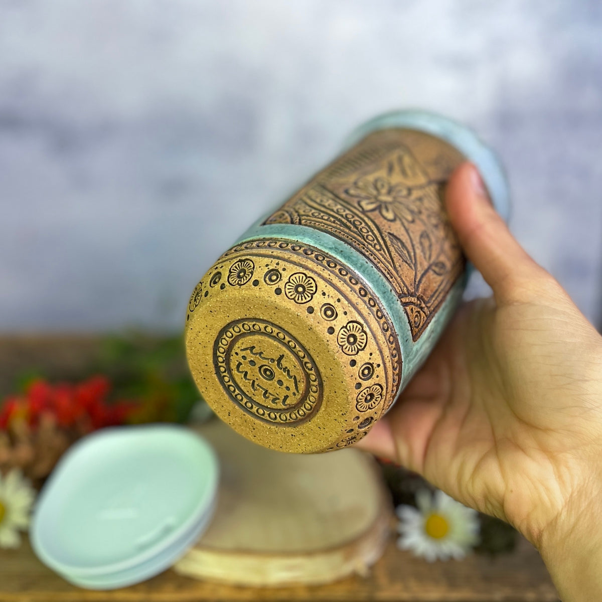 56. 18oz. Mountain Wildflower Travel Tumbler