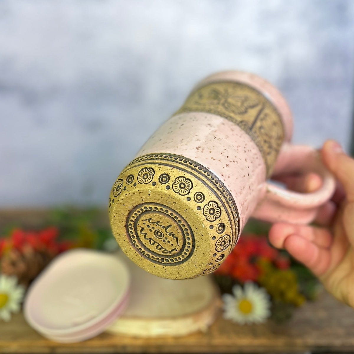 61. 18oz. Bee, Butterfly & Dragonfly Travel Mug