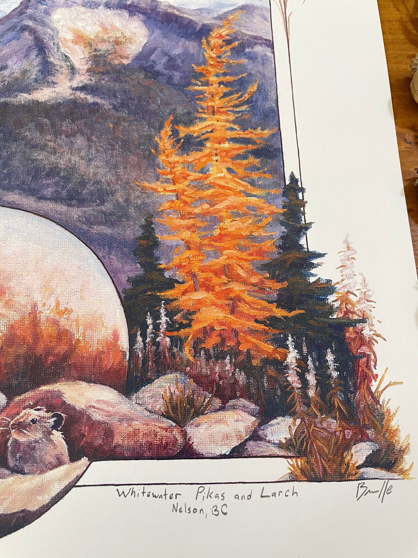Pika and Larch 12x16 Print