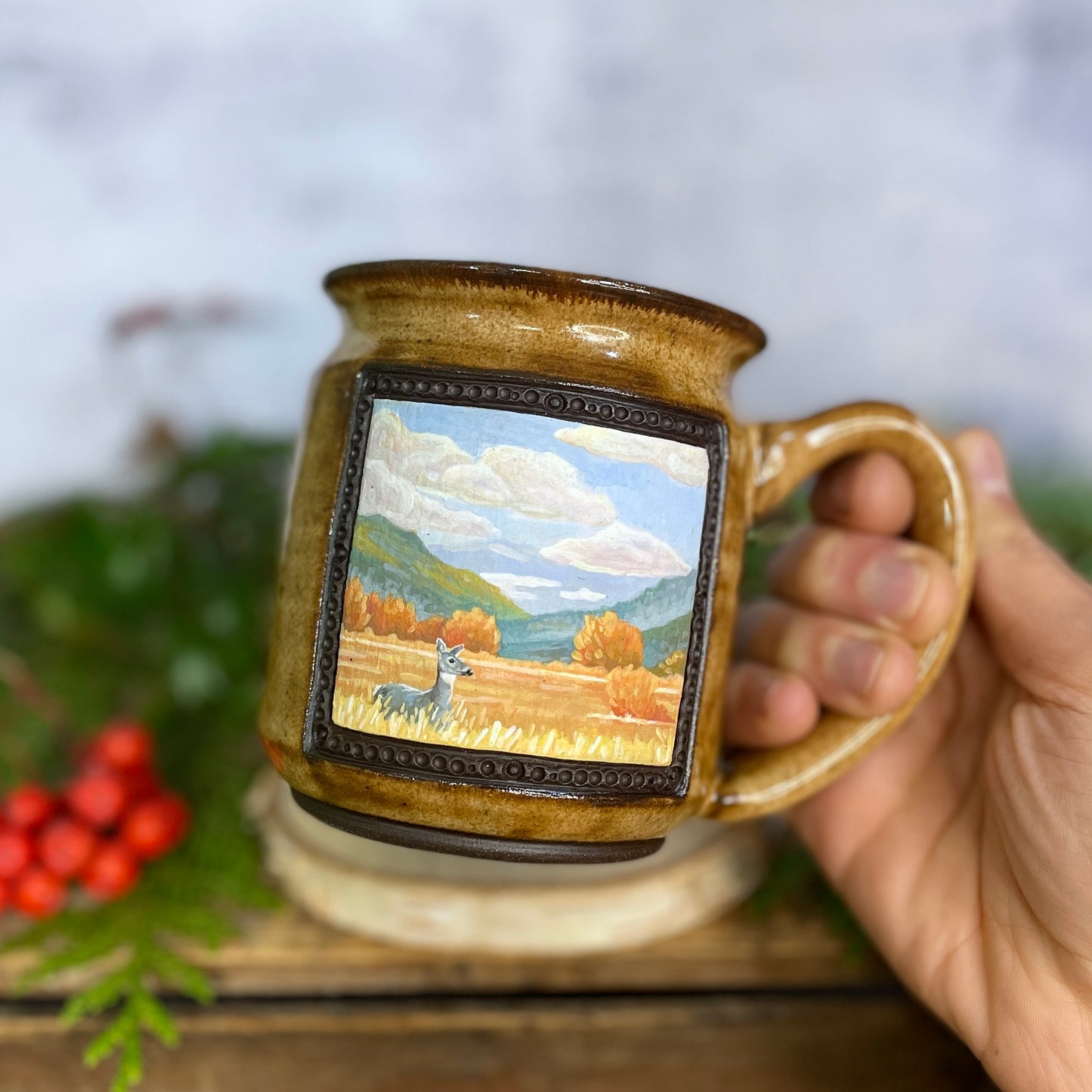 28. 16oz. Autumn Deer Mug