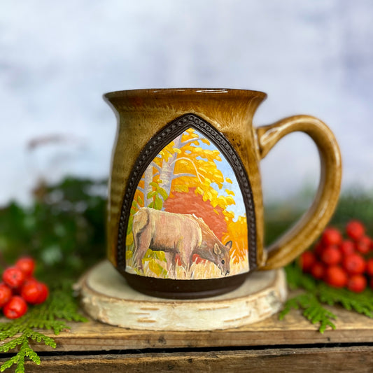 34. 17oz. Autumn Grazing Elk Mug