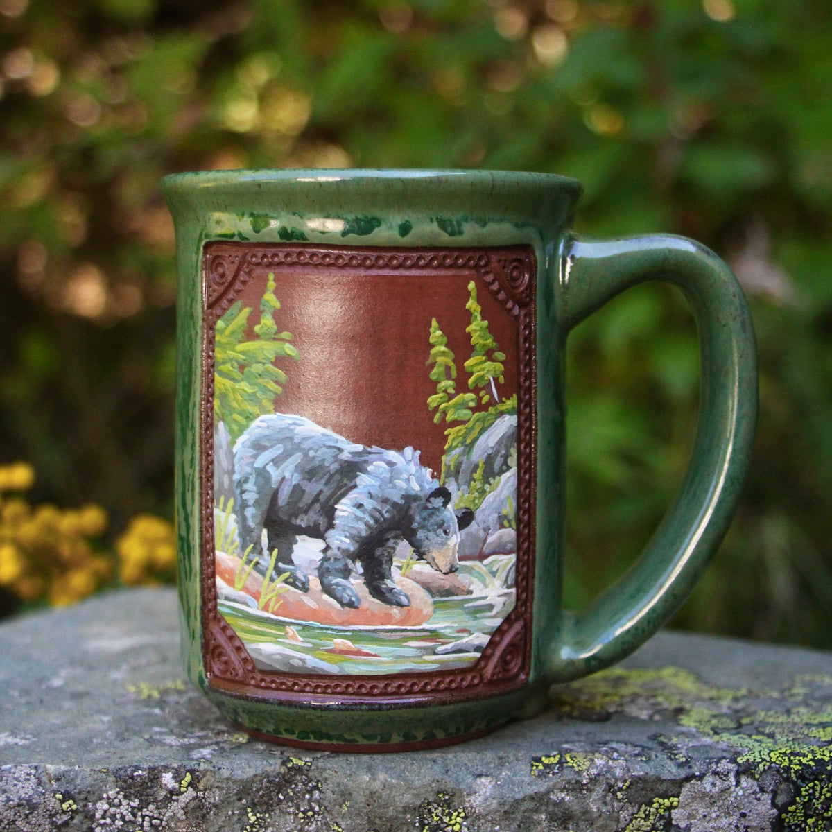 10. 16oz. *discount* Black Bear and Salmon Mug