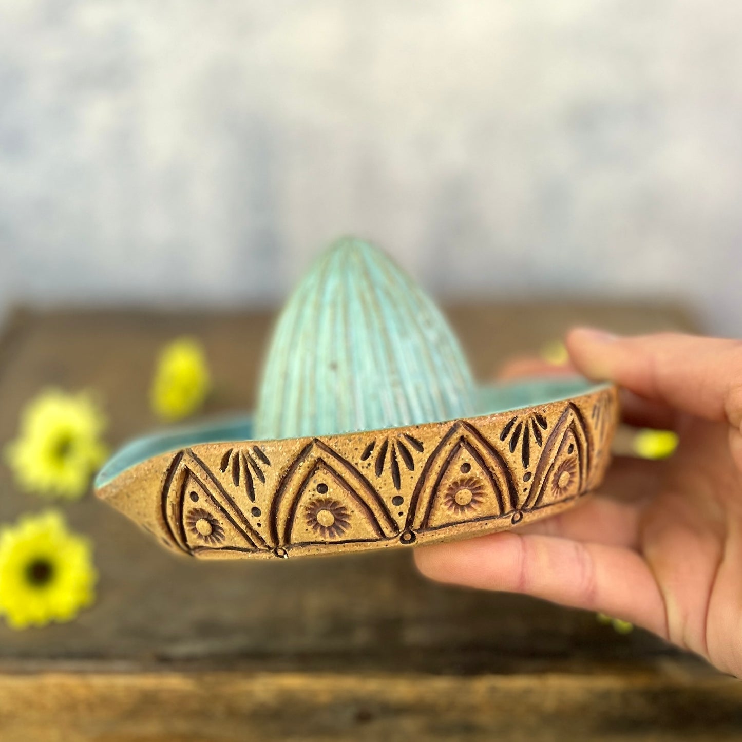70. Hand Carved Lemon Juicer