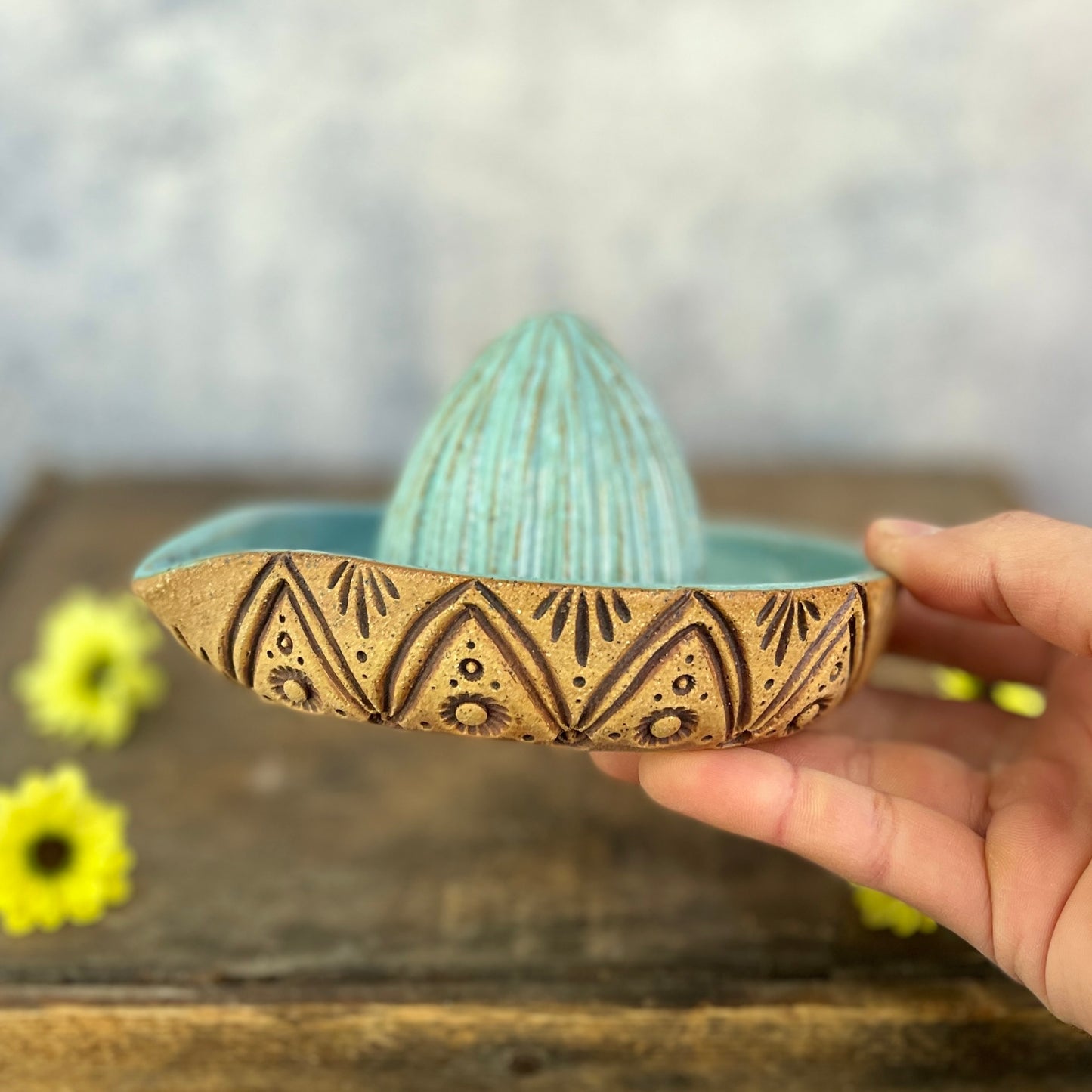 72. Hand Carved Lemon Juicer