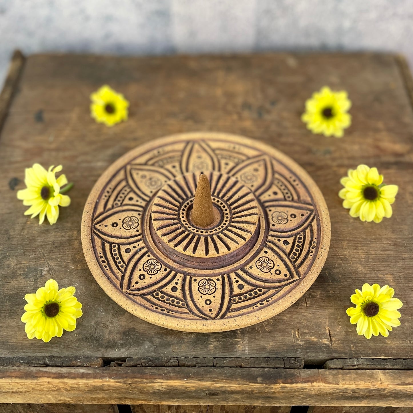 77. 6" Mandala Incense Dish