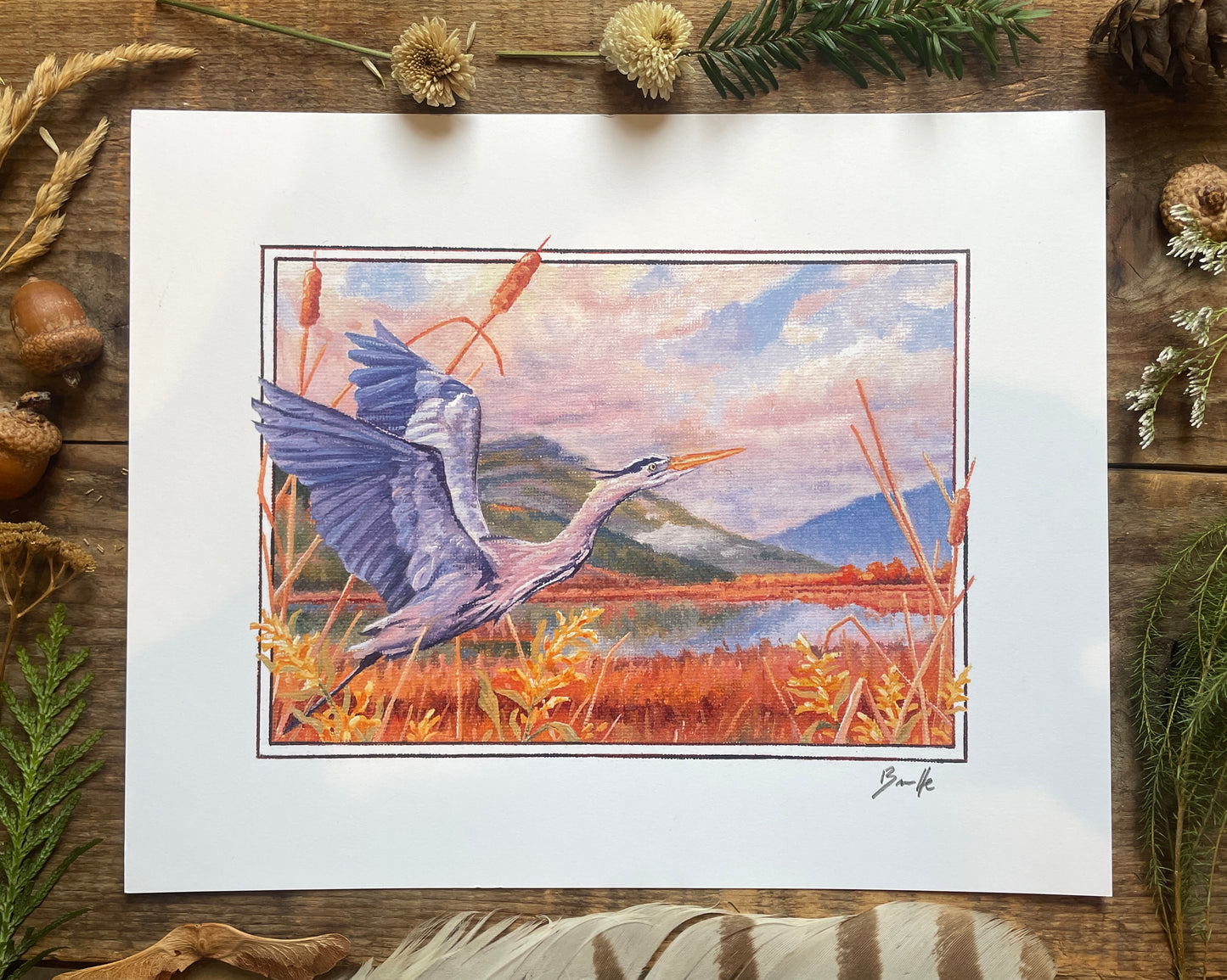 Blue Heron 8x10 Print