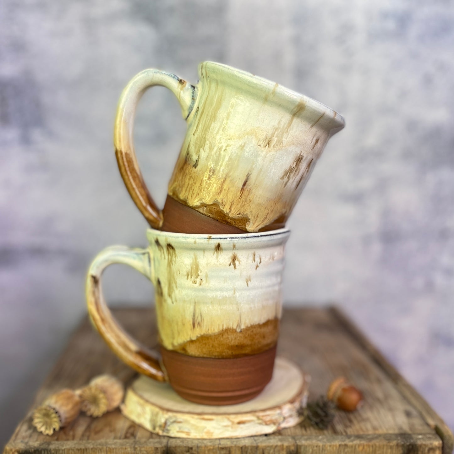 96. Set of Two 17oz. Classic Glazed Mugs
