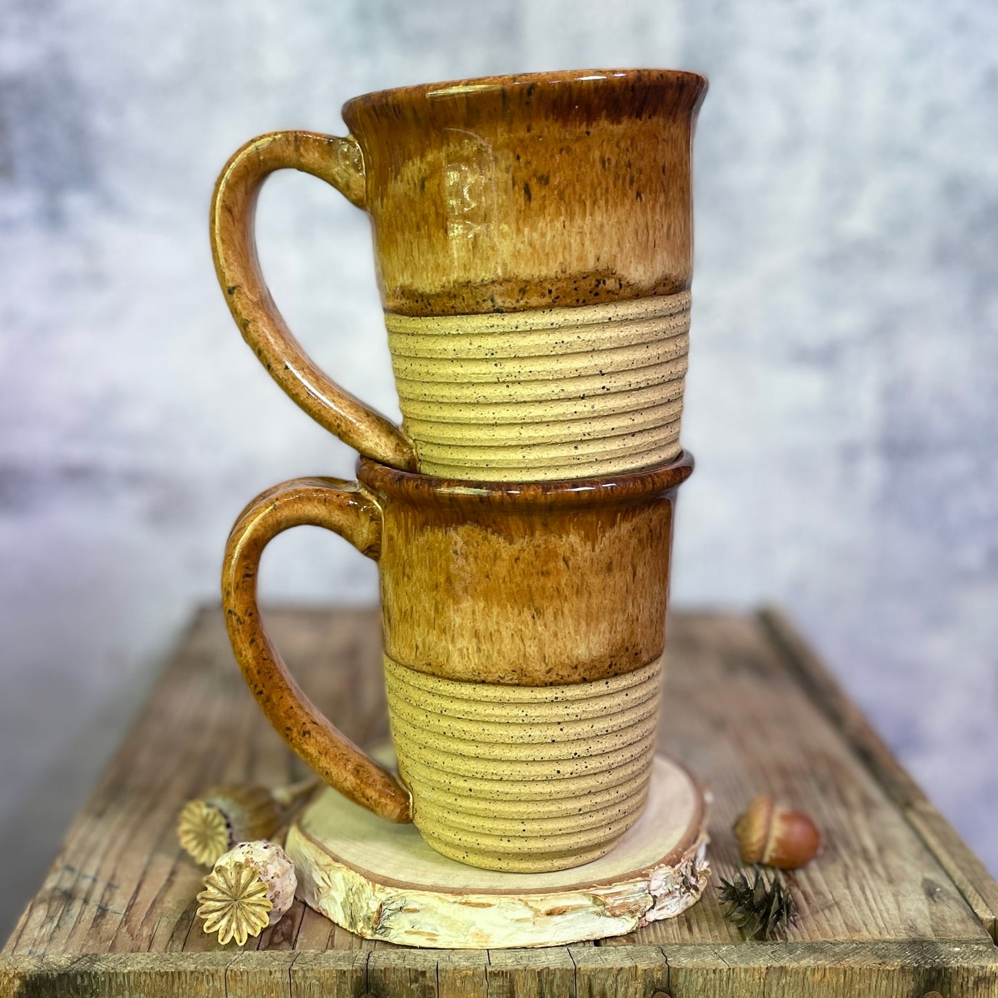 104. Set Of two 16 oz Classic Glazed Mugs