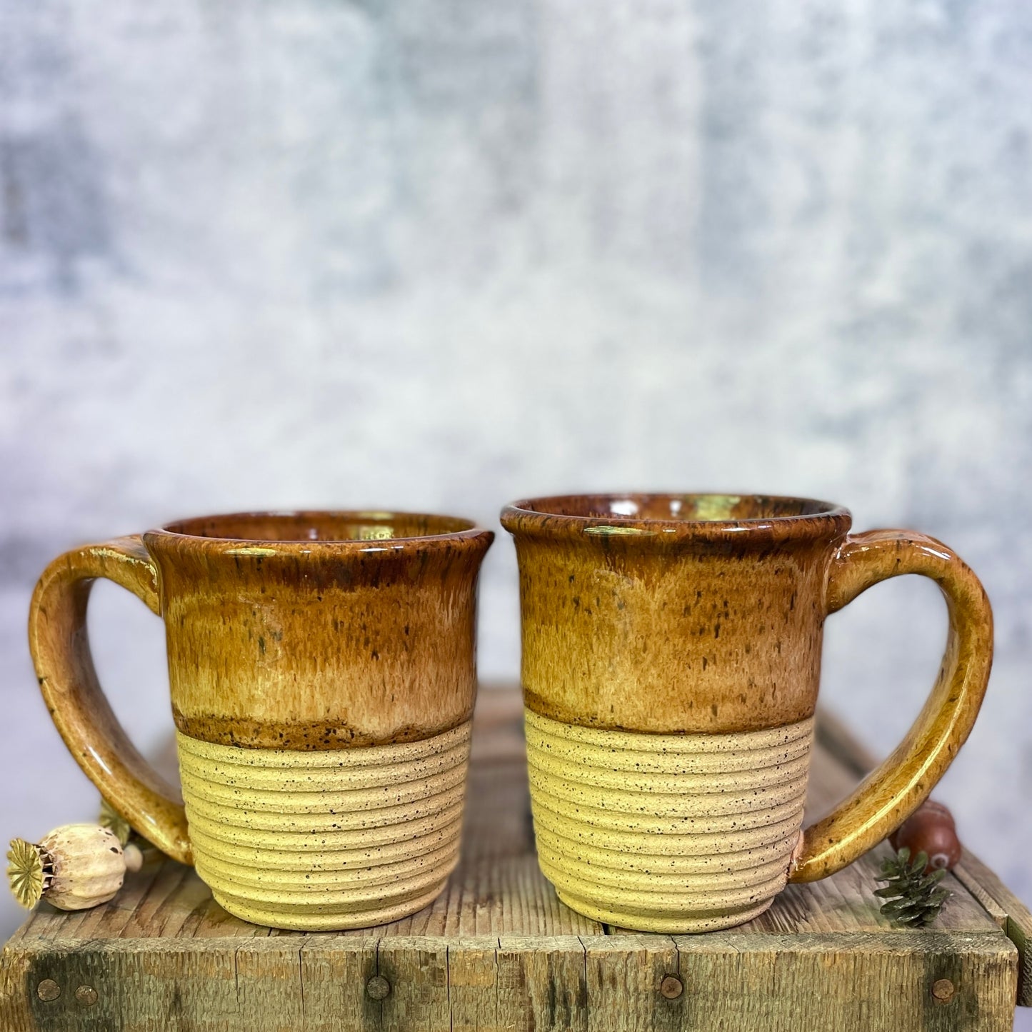 104. Set Of two 16 oz Classic Glazed Mugs