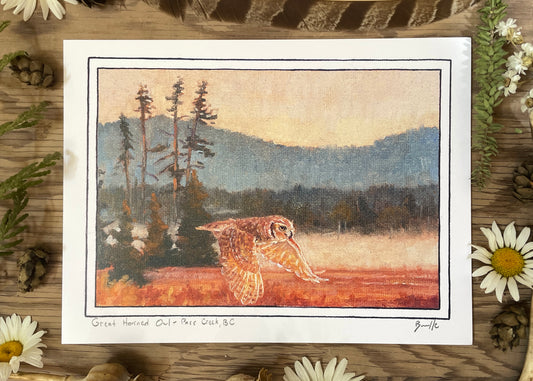 Great horned owl 6x8 Print