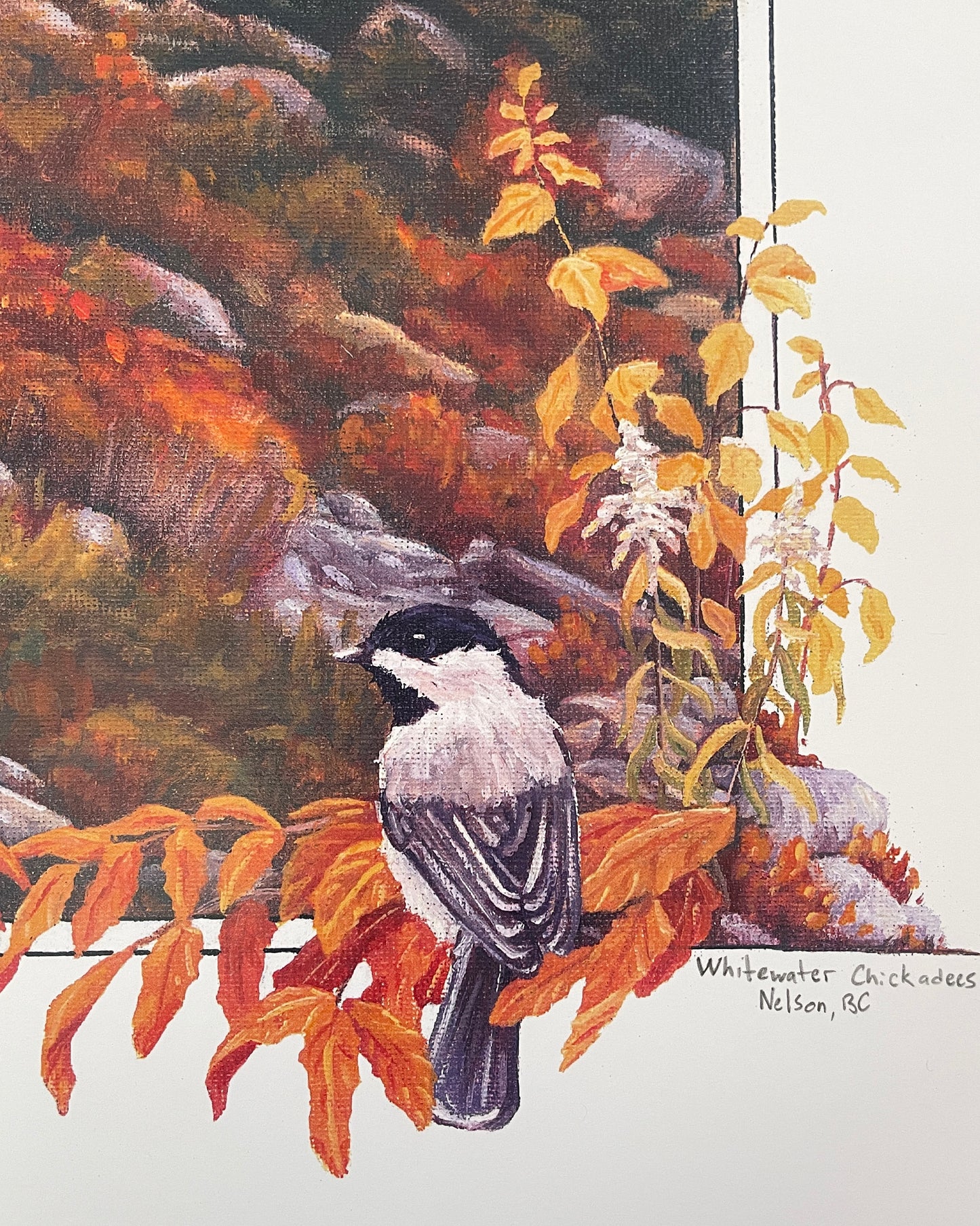 Whitewater Chickadees 12x16 Print