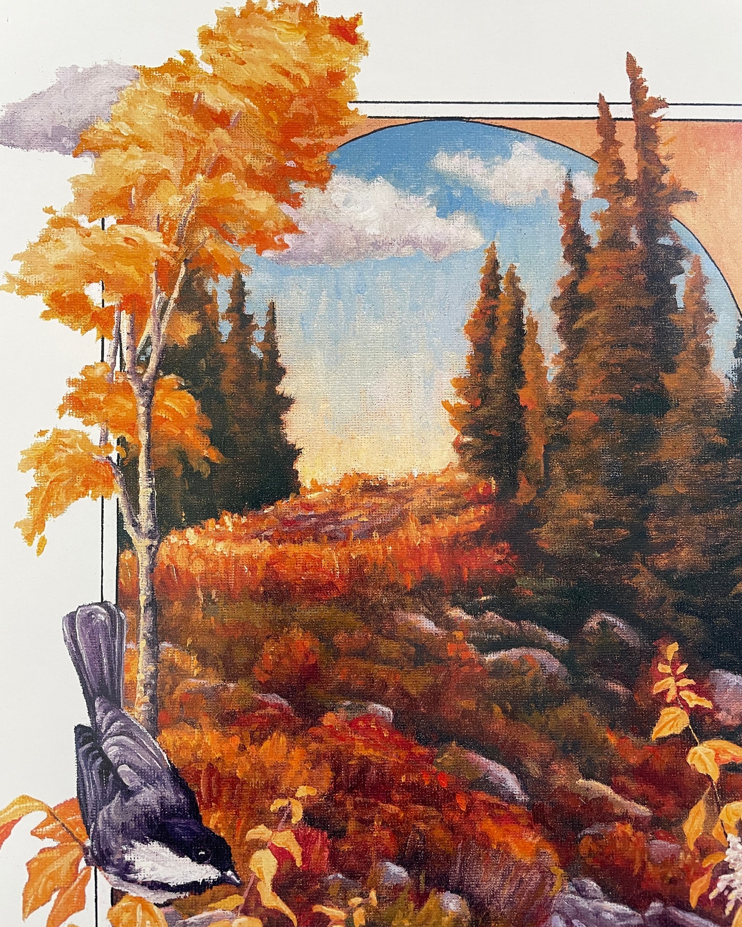 Whitewater Chickadees 12x16 Print