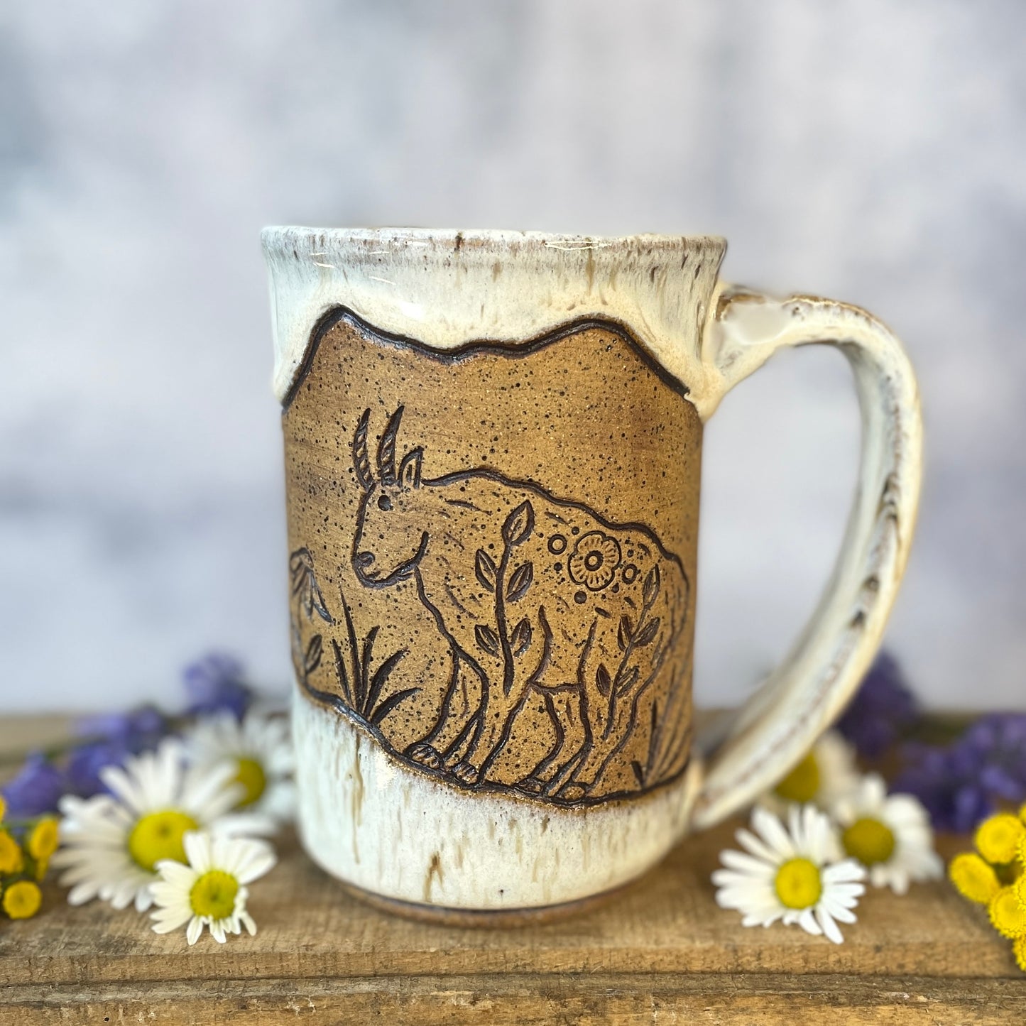 4. 16oz. Mountain Goat and Kid Mug