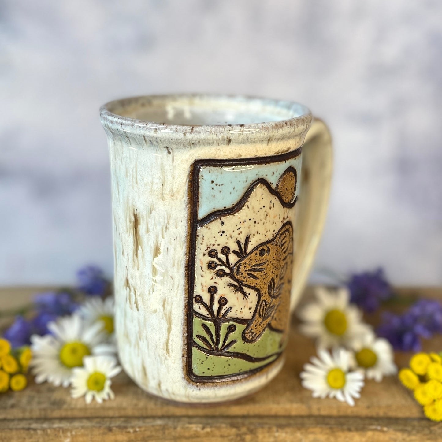 6. 16oz. Pika and Wildflower Mug