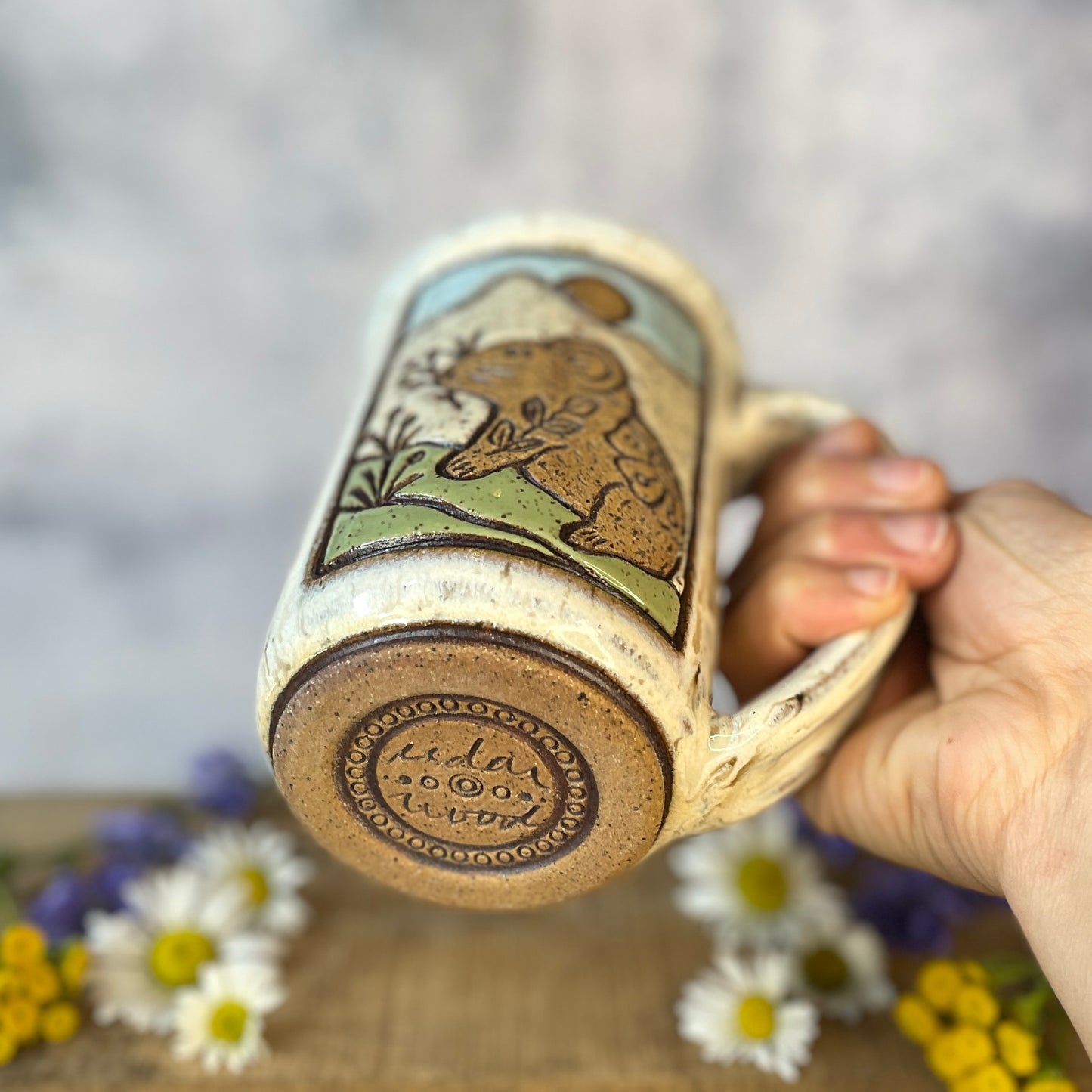 6. 16oz. Pika and Wildflower Mug
