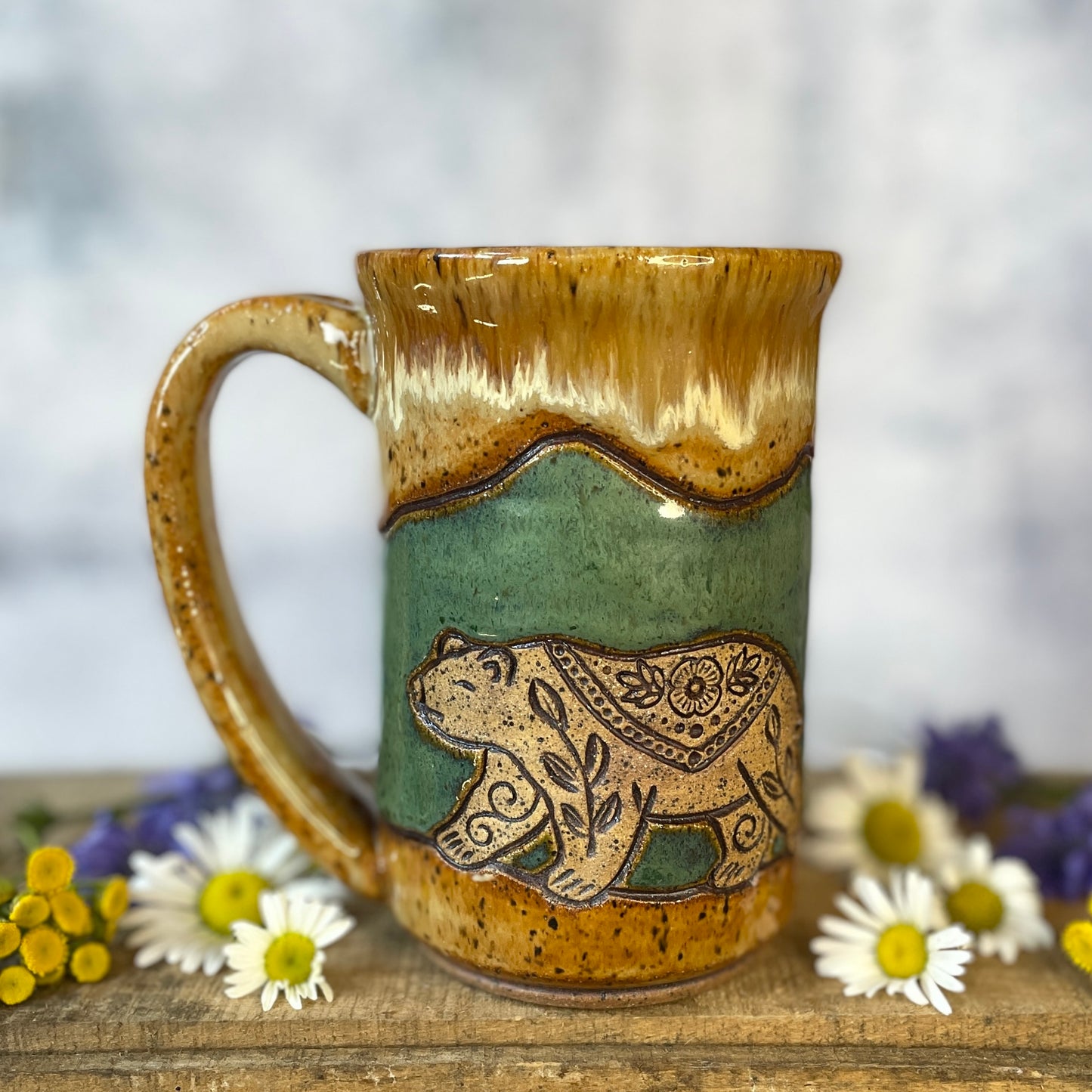 7. 16oz. Bear and Cubs Mug