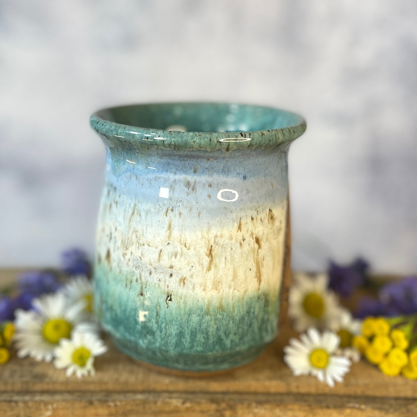 13. 17oz. Chickadee and Wildflower Mug