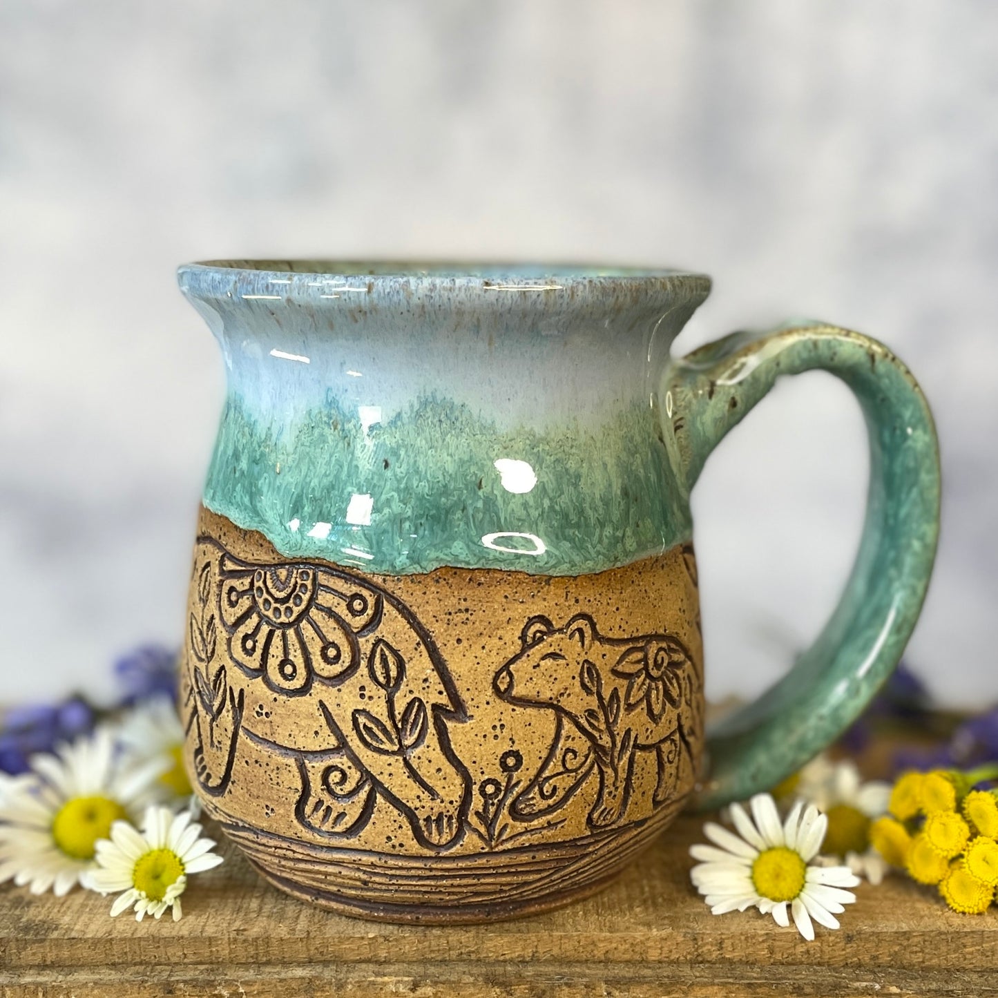 19. 17oz. Bear and Cub Mug