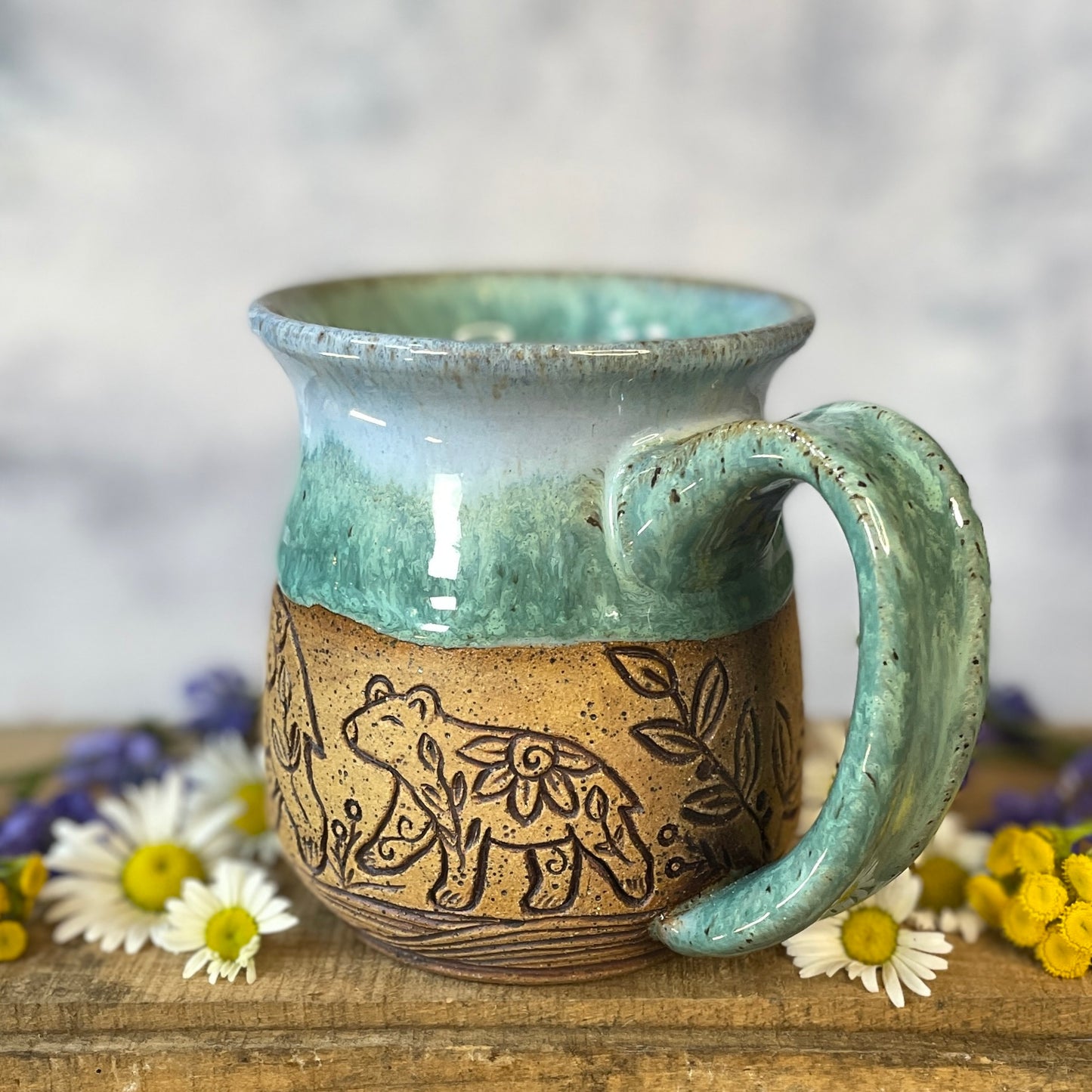 19. 17oz. Bear and Cub Mug