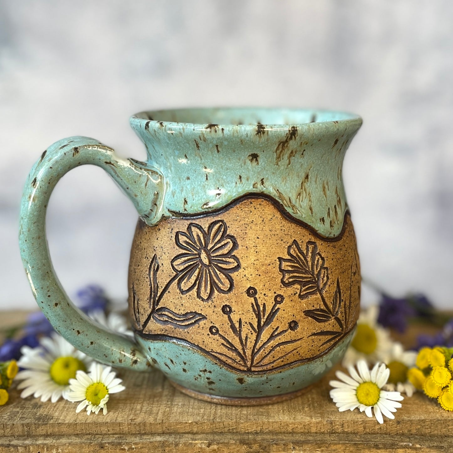 20. 18oz. Pika and Wildflower Mug