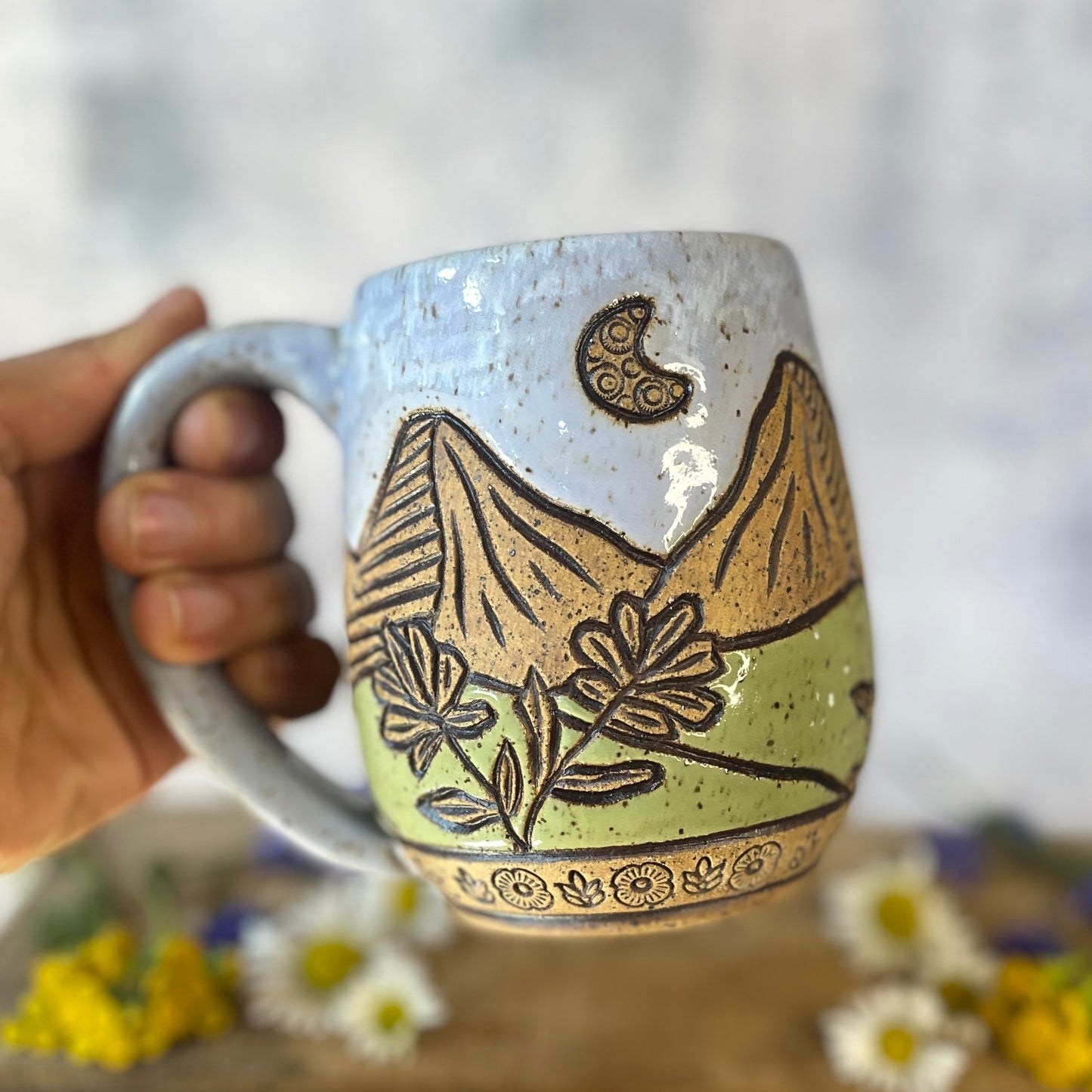 26. 18oz. Wrap Around Mountain Wildflower Mug