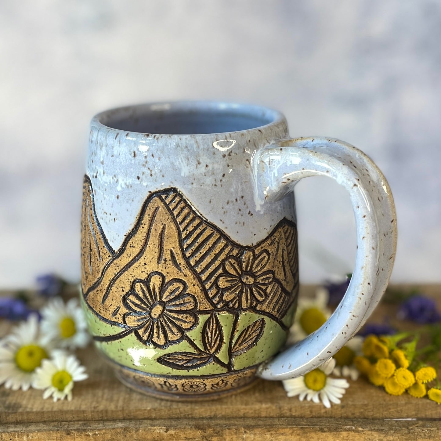 26. 18oz. Wrap Around Mountain Wildflower Mug