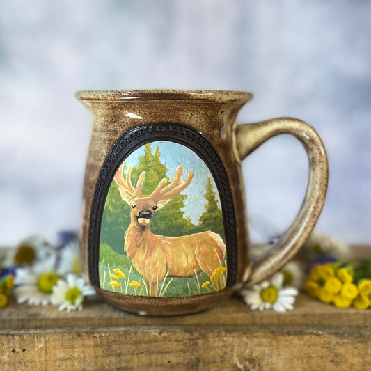 28. 16oz. Young Elk in Velvet + Tansy Mug