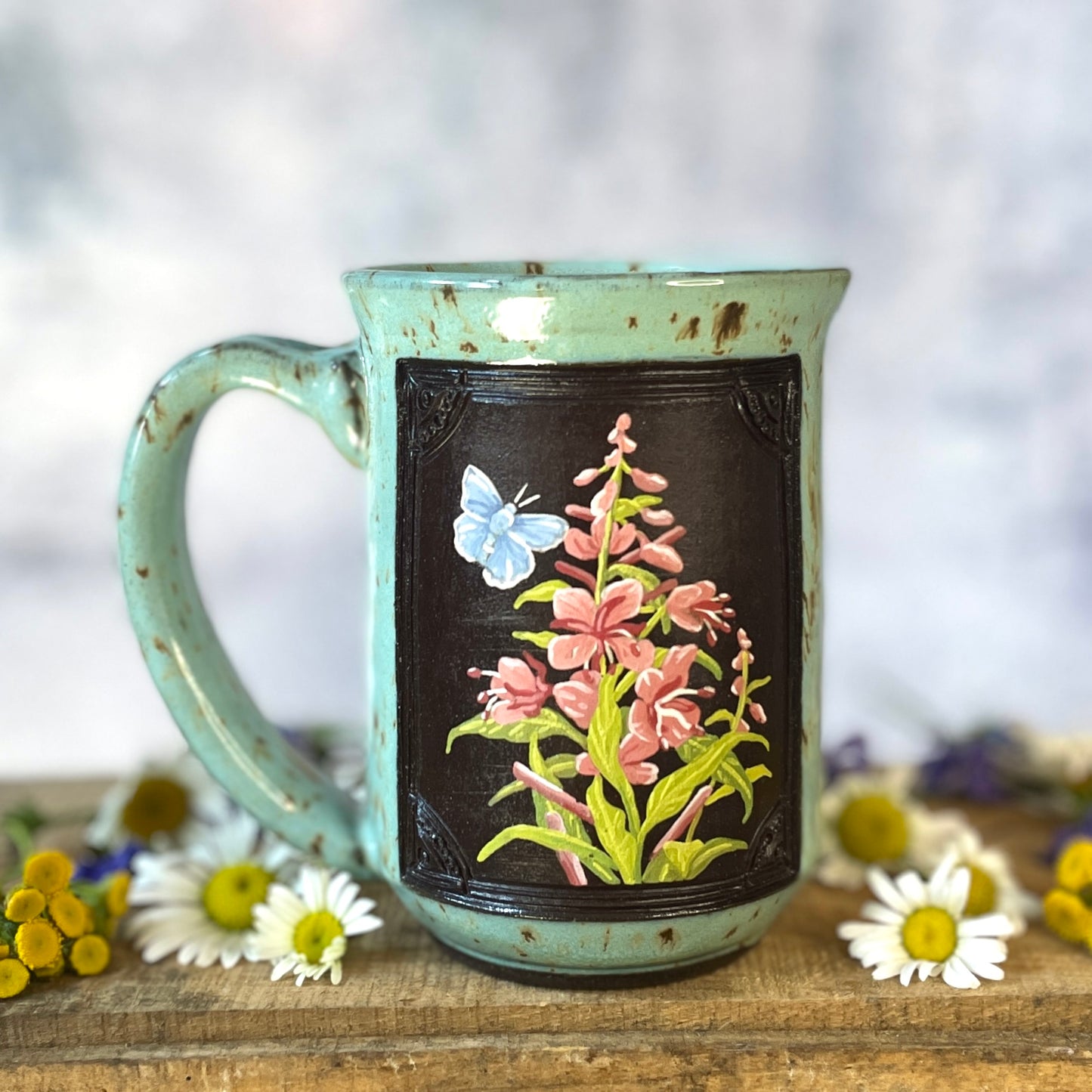 30. 15oz. Fireweed and Butterfly Mug