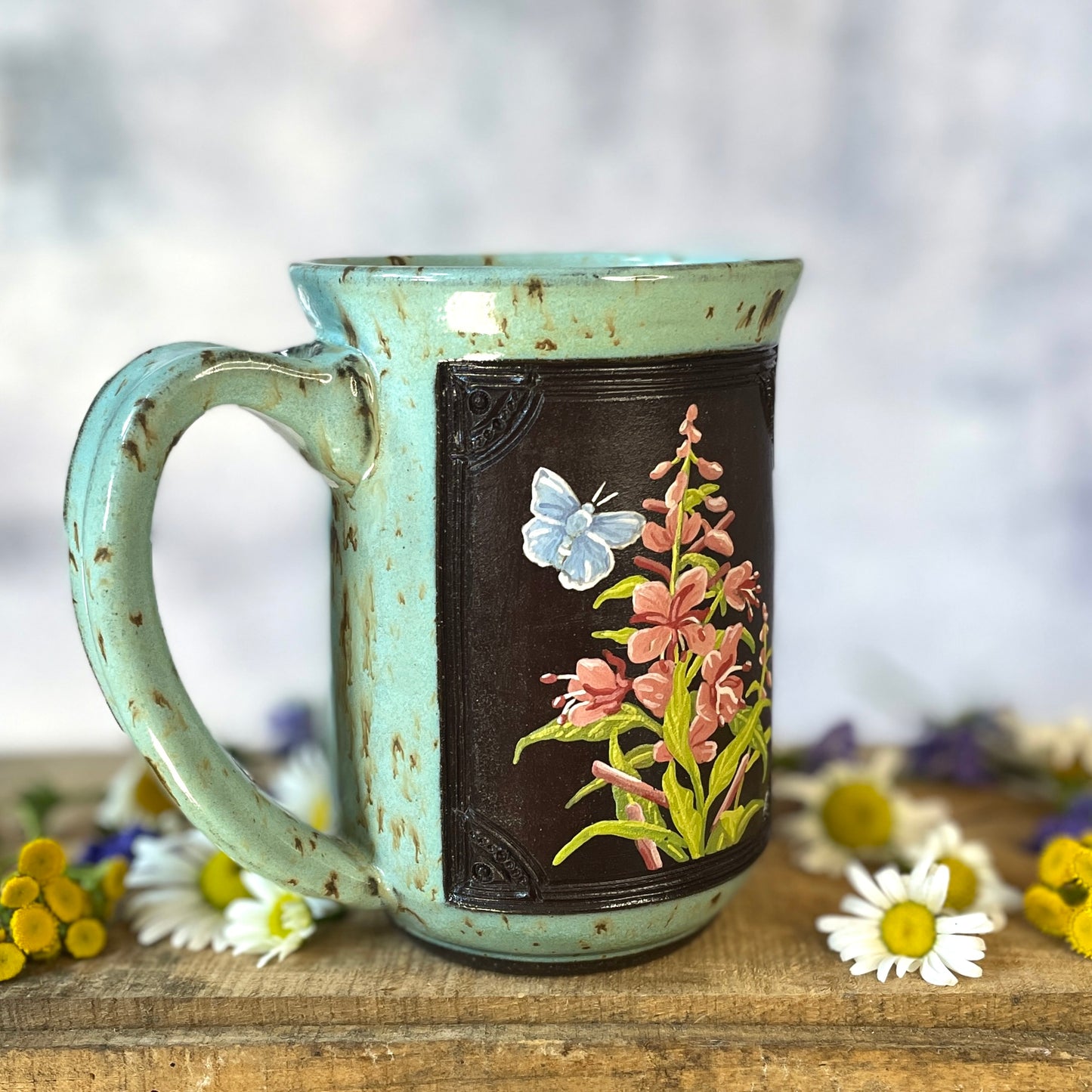 30. 15oz. Fireweed and Butterfly Mug
