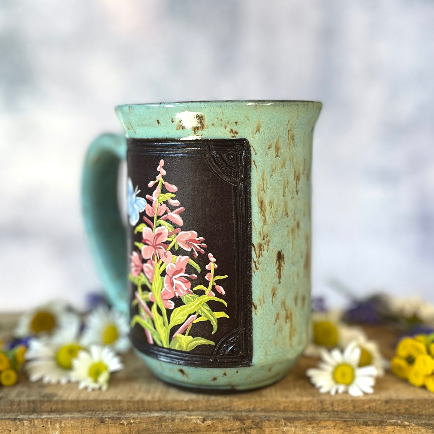 30. 15oz. Fireweed and Butterfly Mug