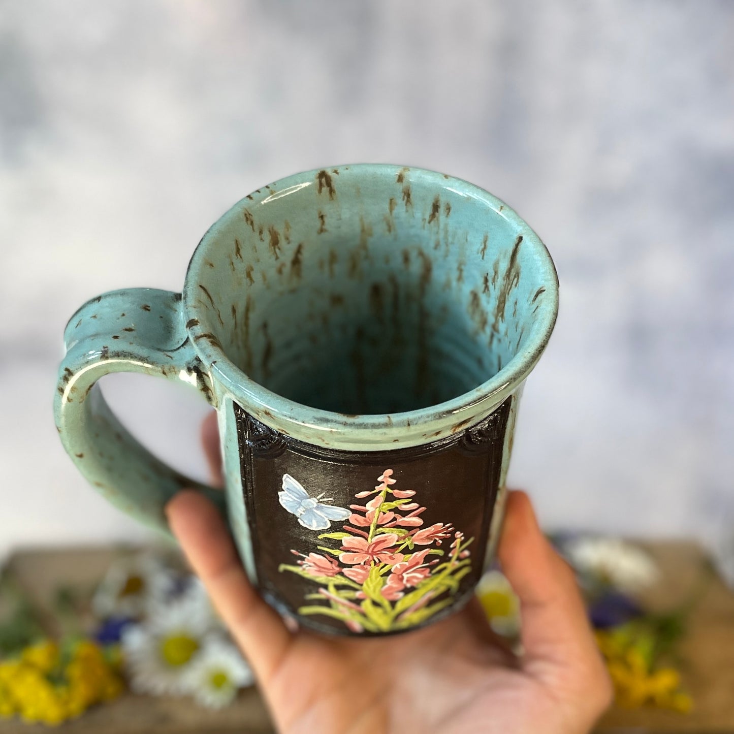 30. 15oz. Fireweed and Butterfly Mug