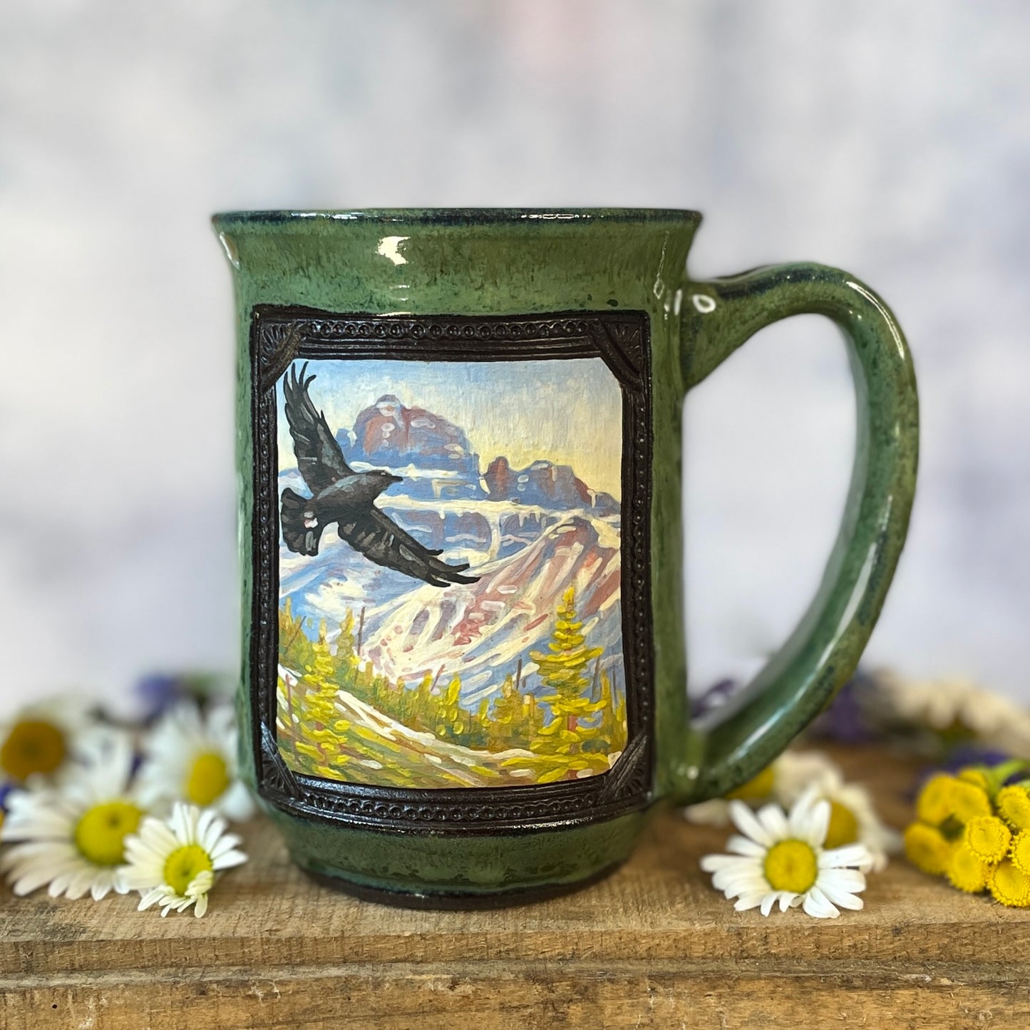 32. 15oz. Mountain Raven Mug