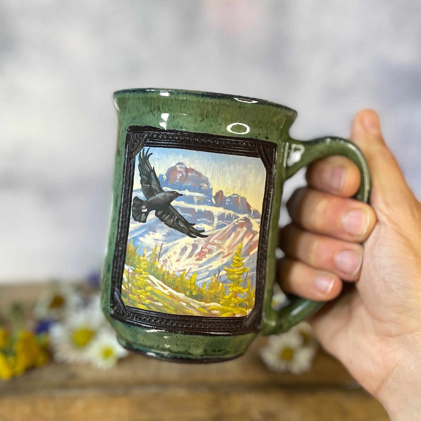 32. 15oz. Mountain Raven Mug