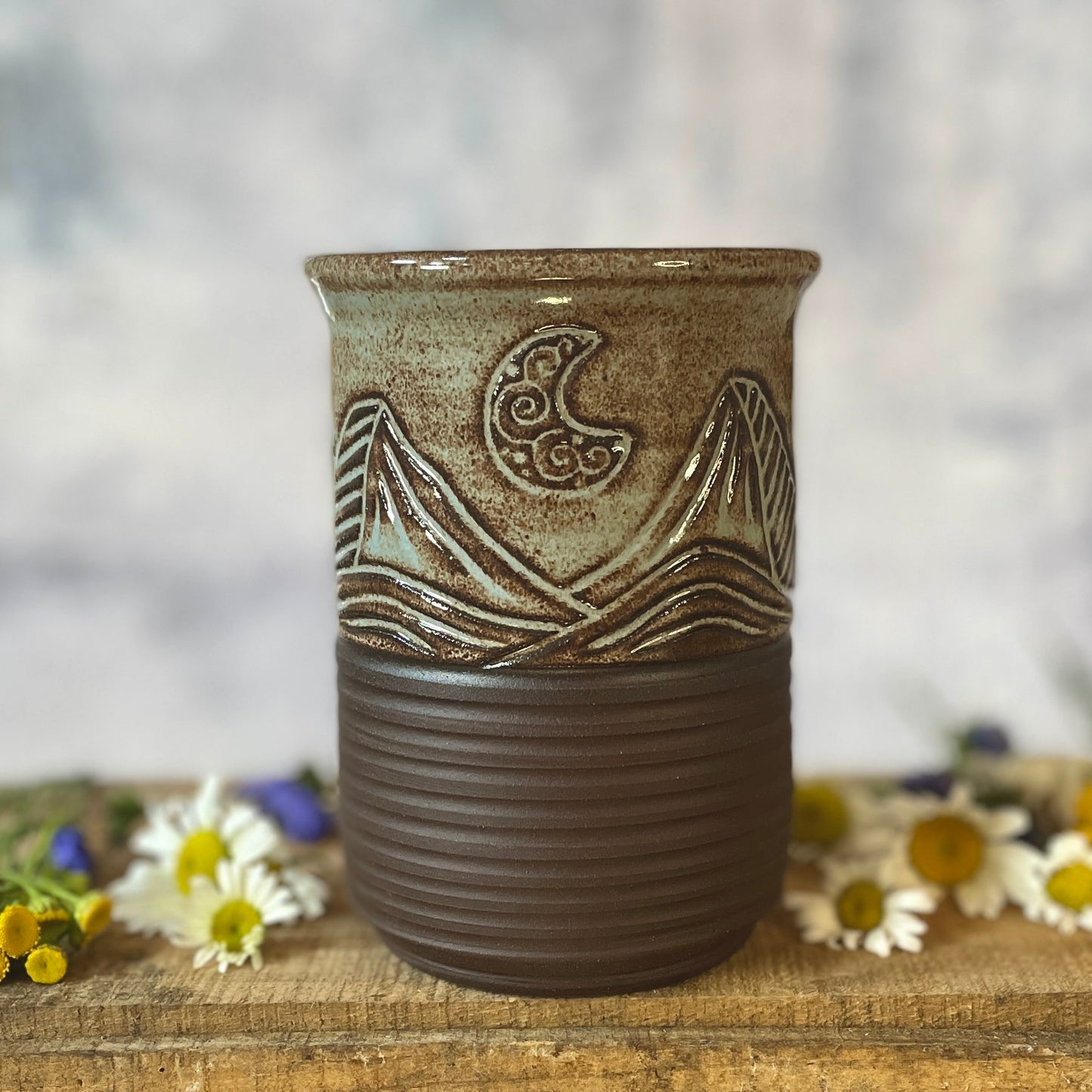 43. 15oz. Mountain Moon Shino Tumbler