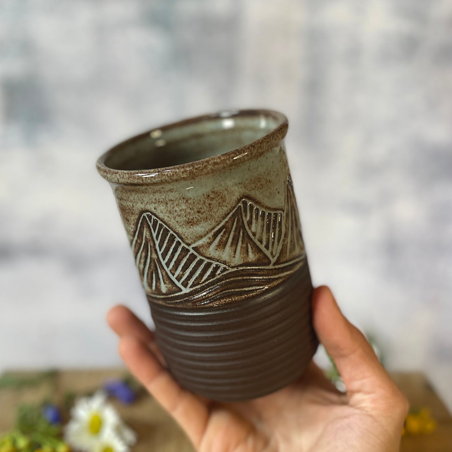43. 15oz. Mountain Moon Shino Tumbler