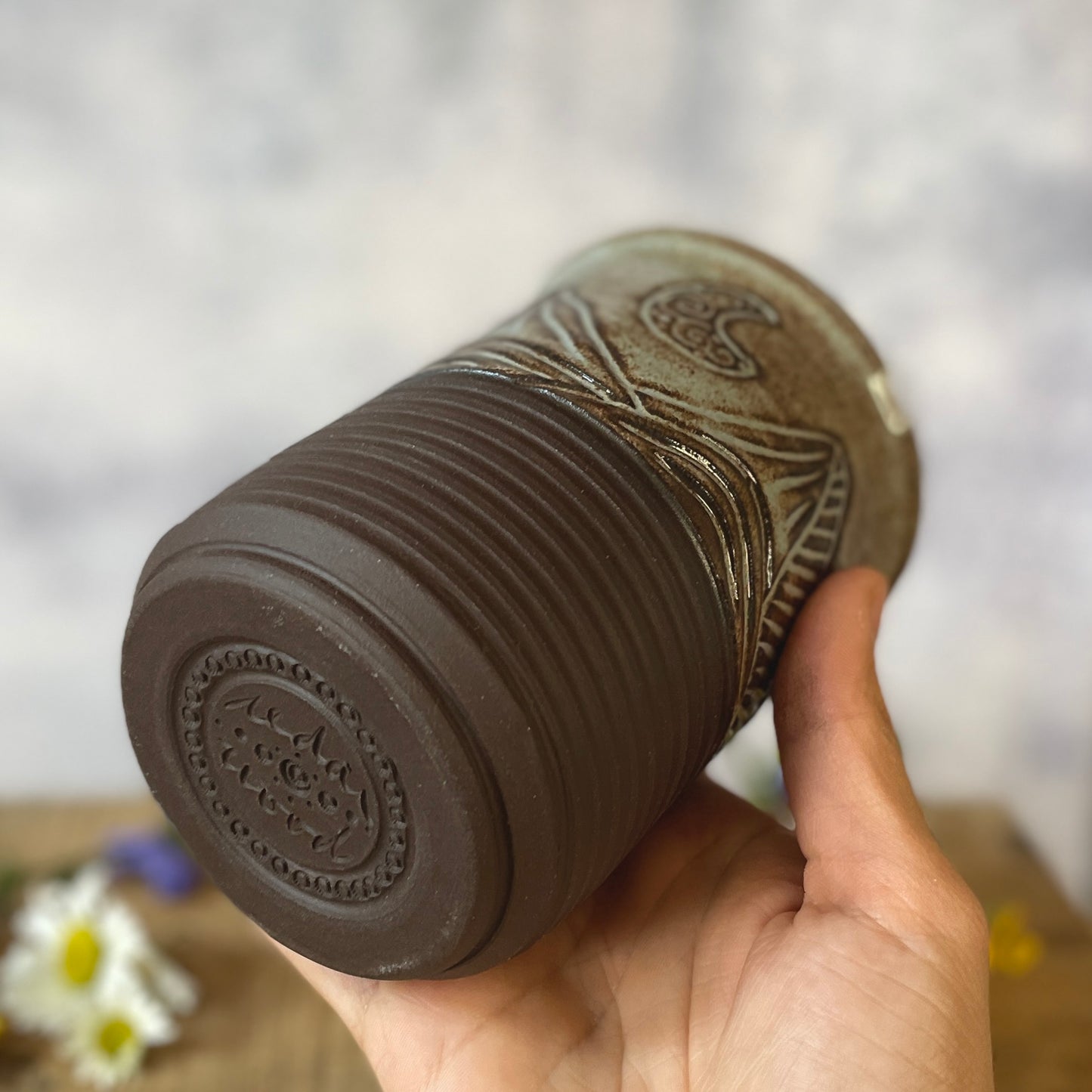 43. 15oz. Mountain Moon Shino Tumbler