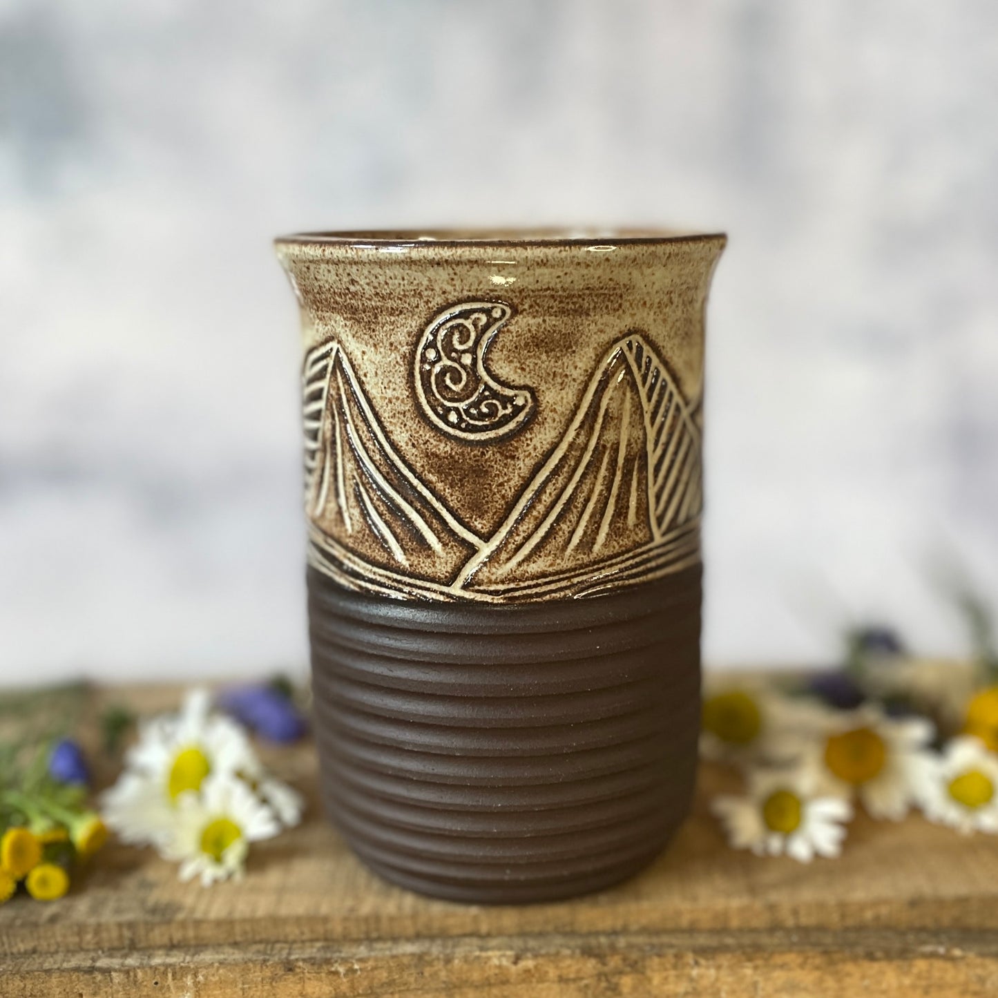 44. 15oz. Mountain Moon Shino Tumbler