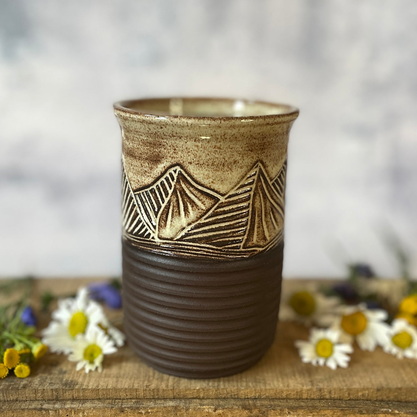 44. 15oz. Mountain Moon Shino Tumbler