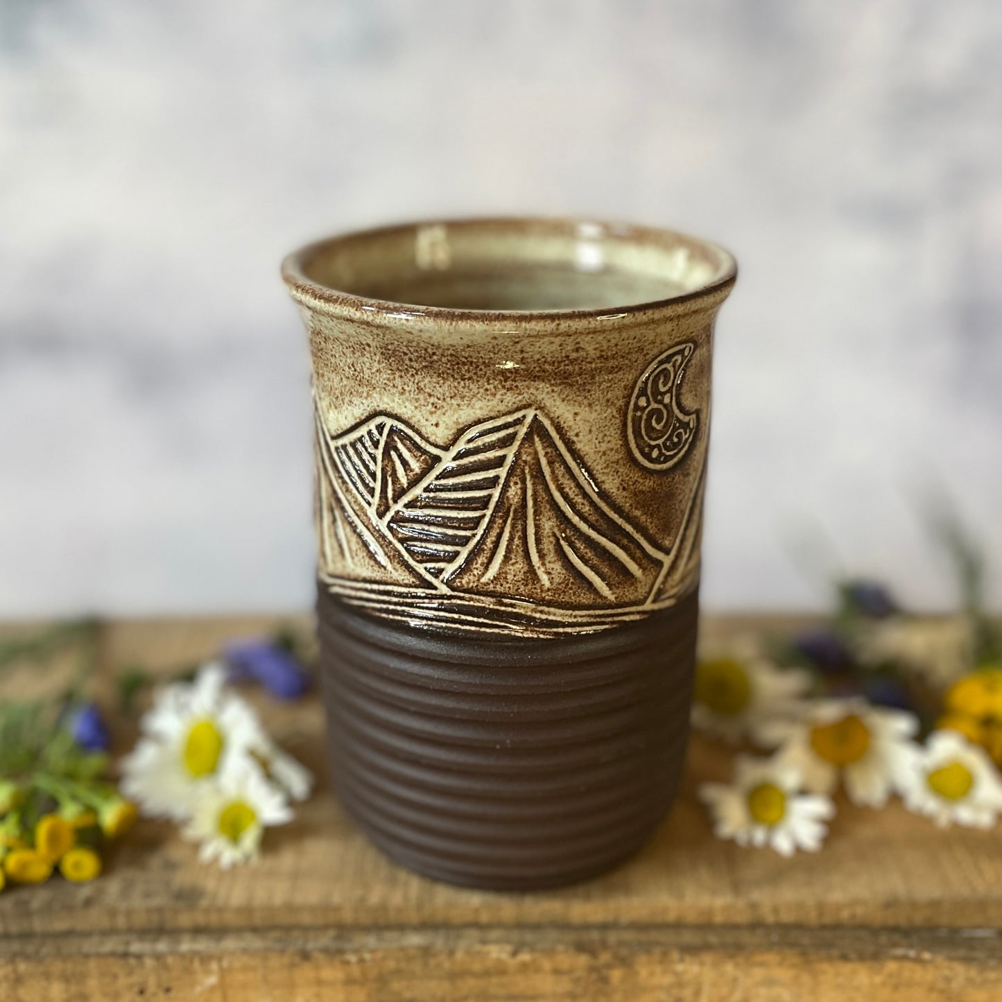 44. 15oz. Mountain Moon Shino Tumbler