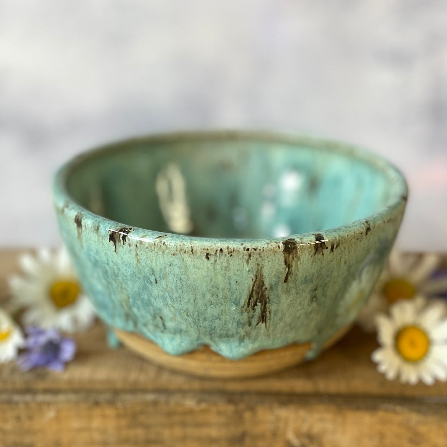 46. 22oz. Drippy Glazed Bowl