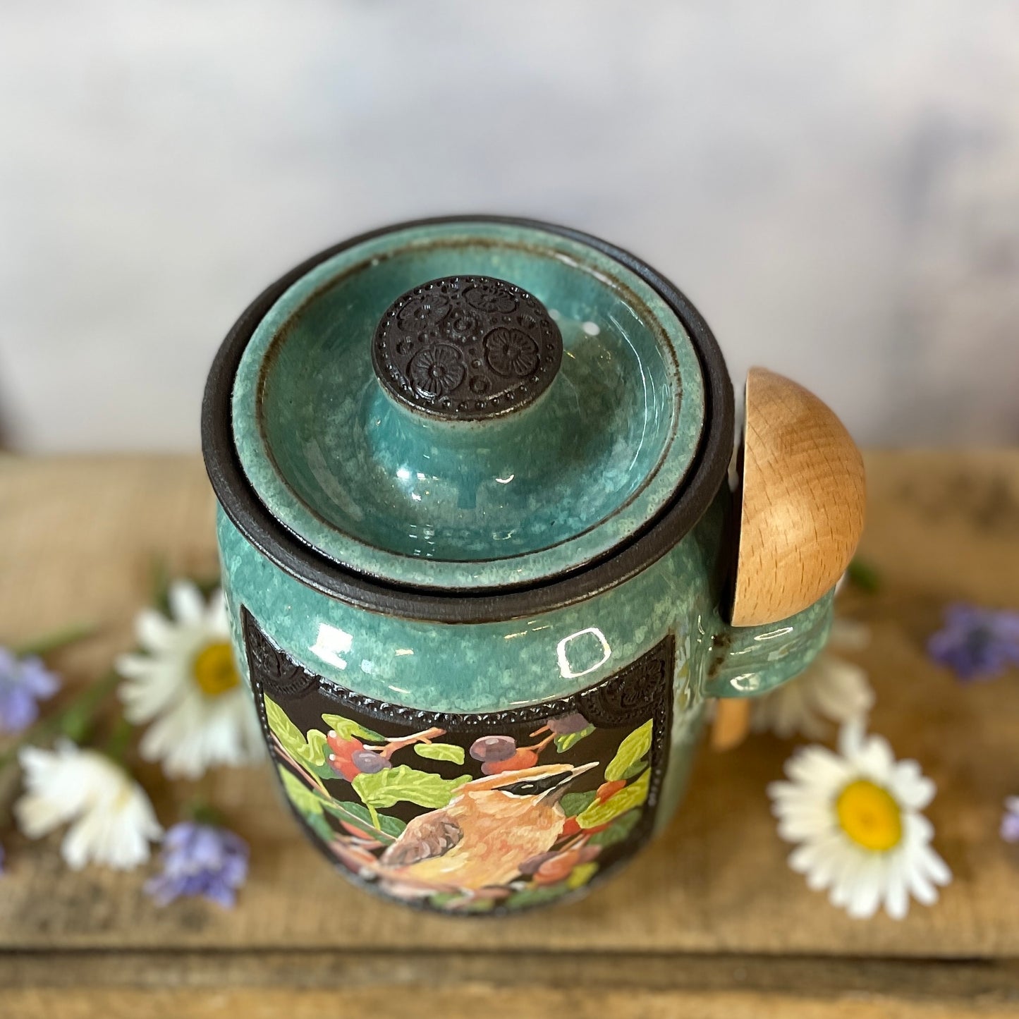 53. 19oz. Cedar Waxwing and Saskatoon Berry Jar with Scoop