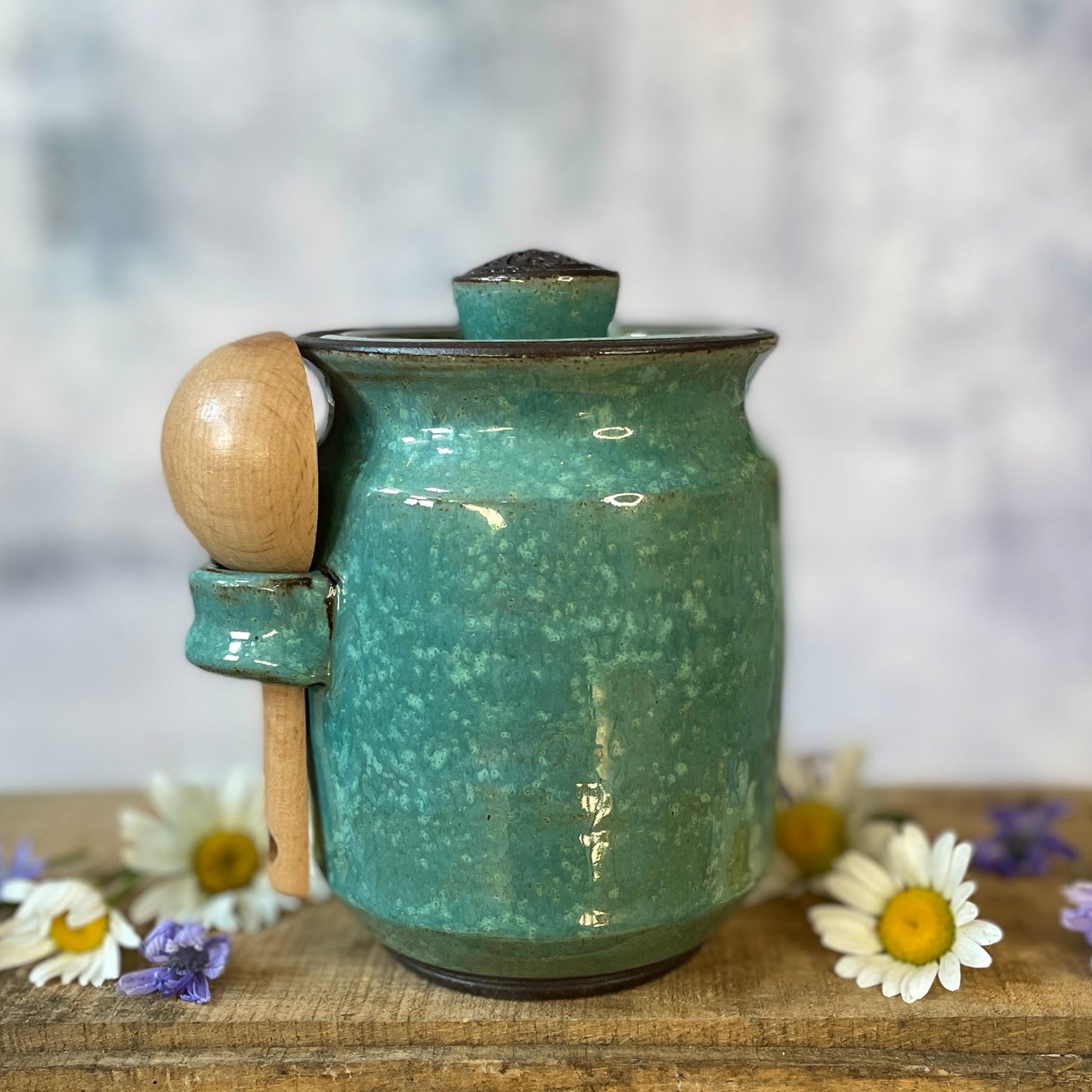 53. 19oz. Cedar Waxwing and Saskatoon Berry Jar with Scoop