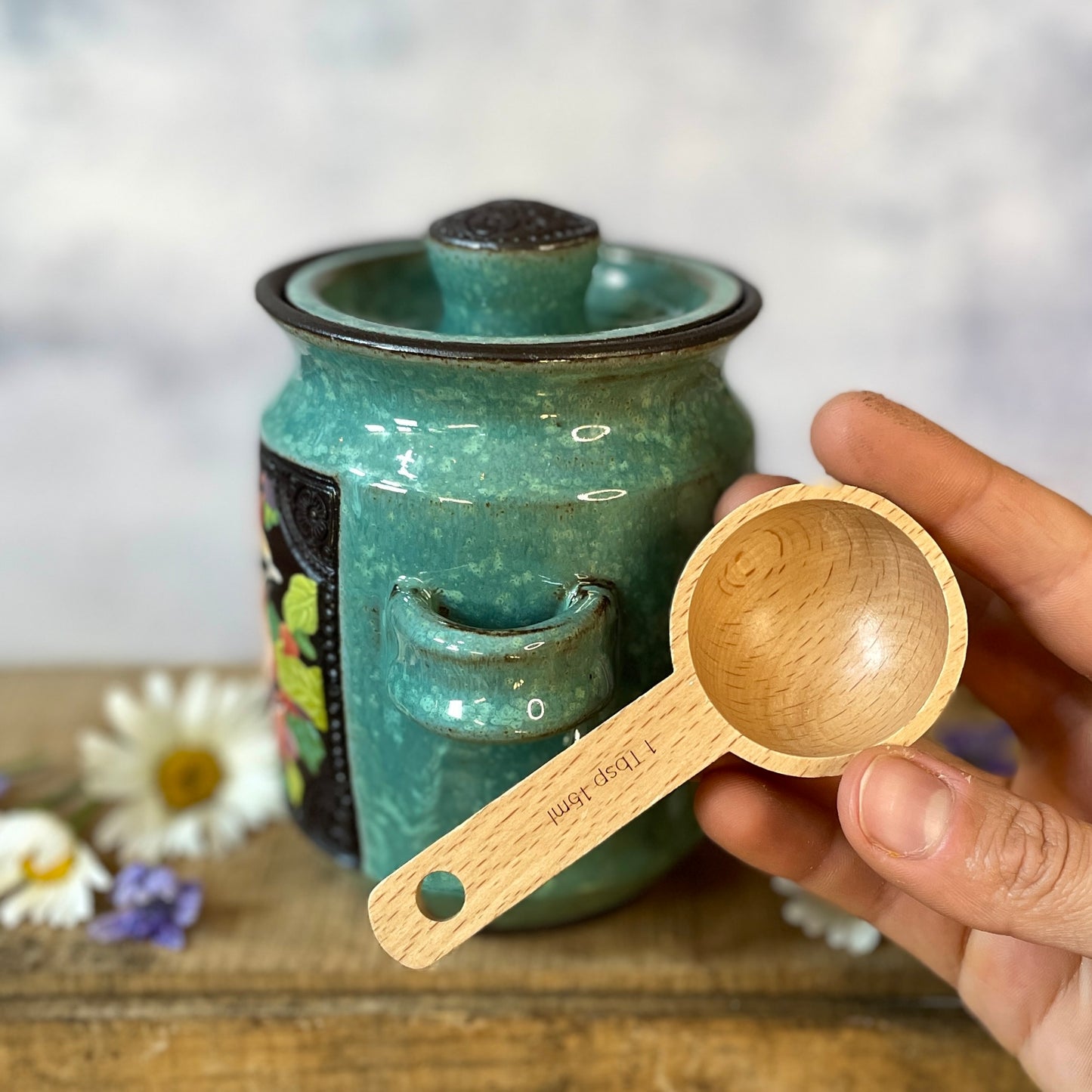 53. 19oz. Cedar Waxwing and Saskatoon Berry Jar with Scoop