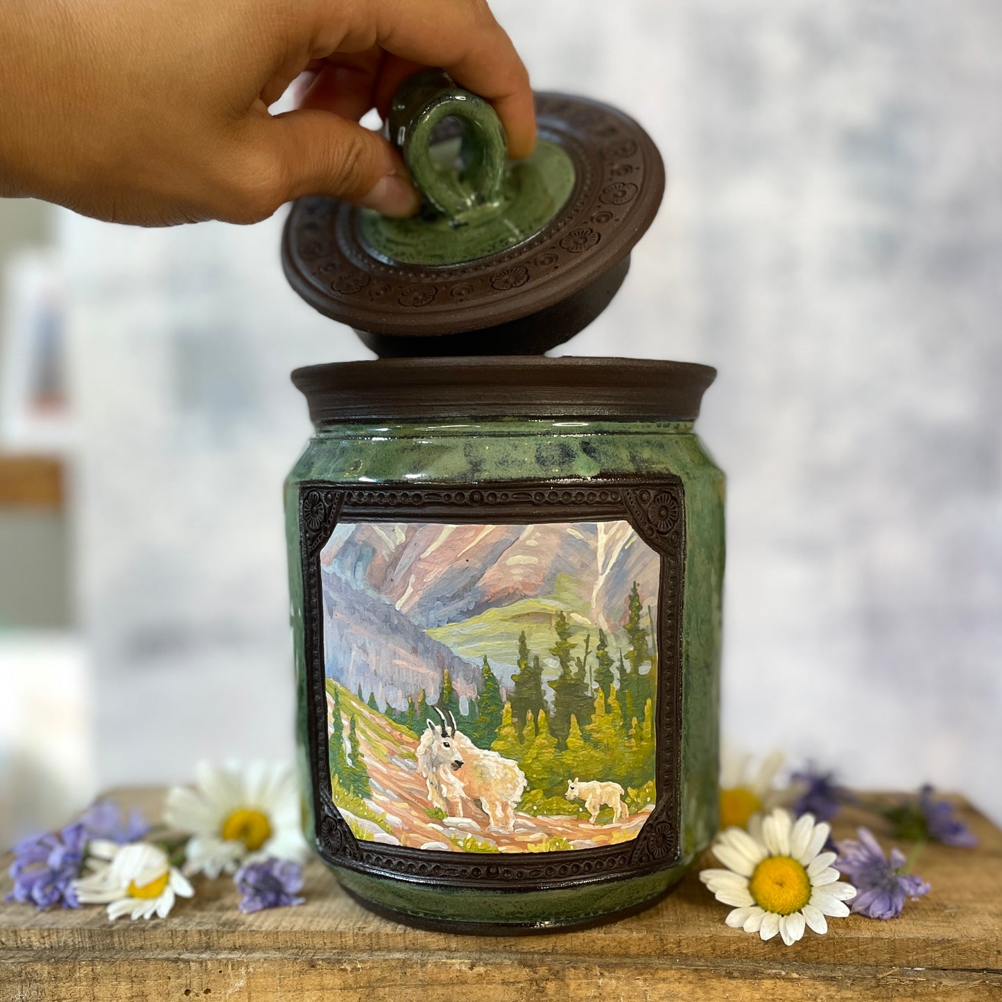 55. 35oz. Mountain Goat Jar